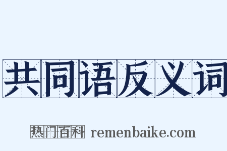 共同语反义词是什么意思的图片